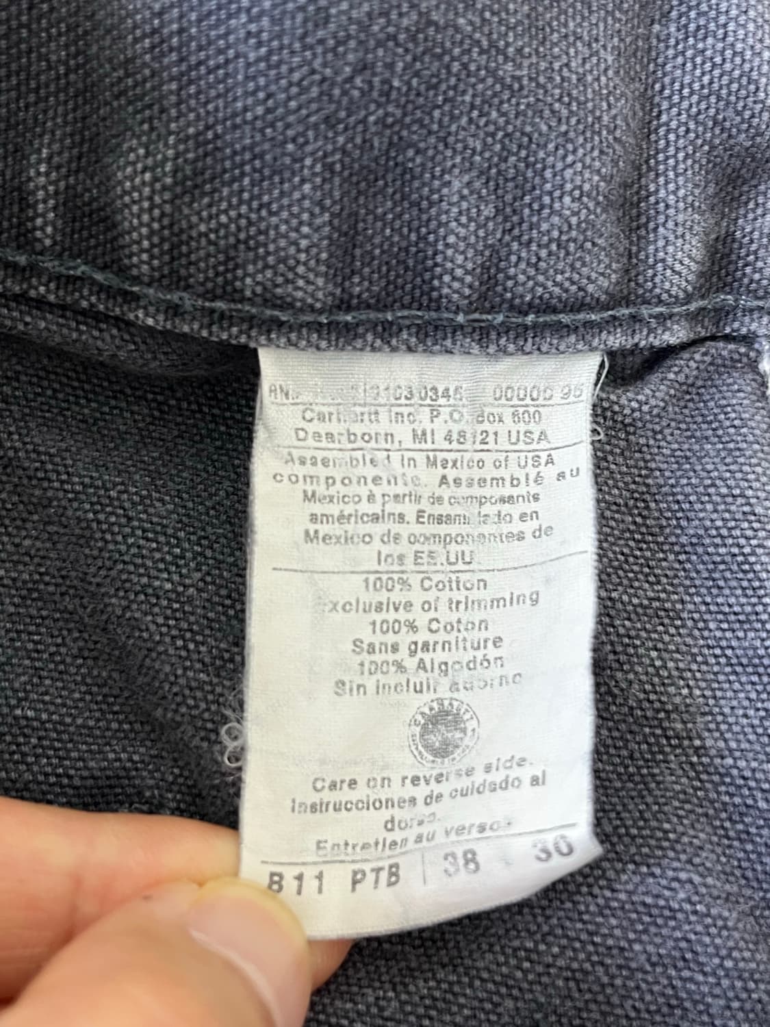 Carhartt B11 PTB 칼하트 빈티지 싱글니 카펜터 팬츠 상품이미지3