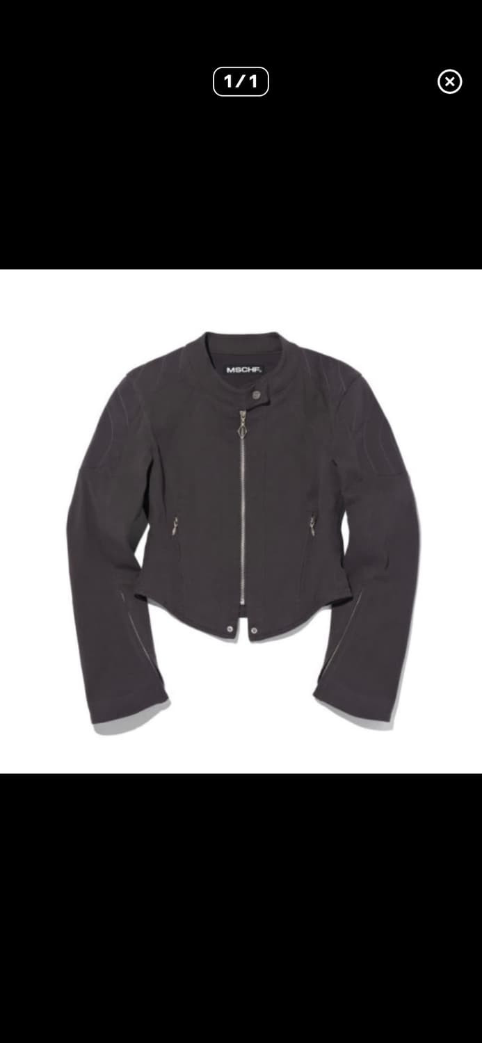 [미착용] Mischief 미스치프 바이커 자켓 차콜 S 상품이미지1