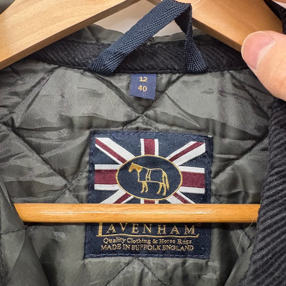 라벤햄 블랙 퀼팅 후드 코트 여/M 상품이미지5