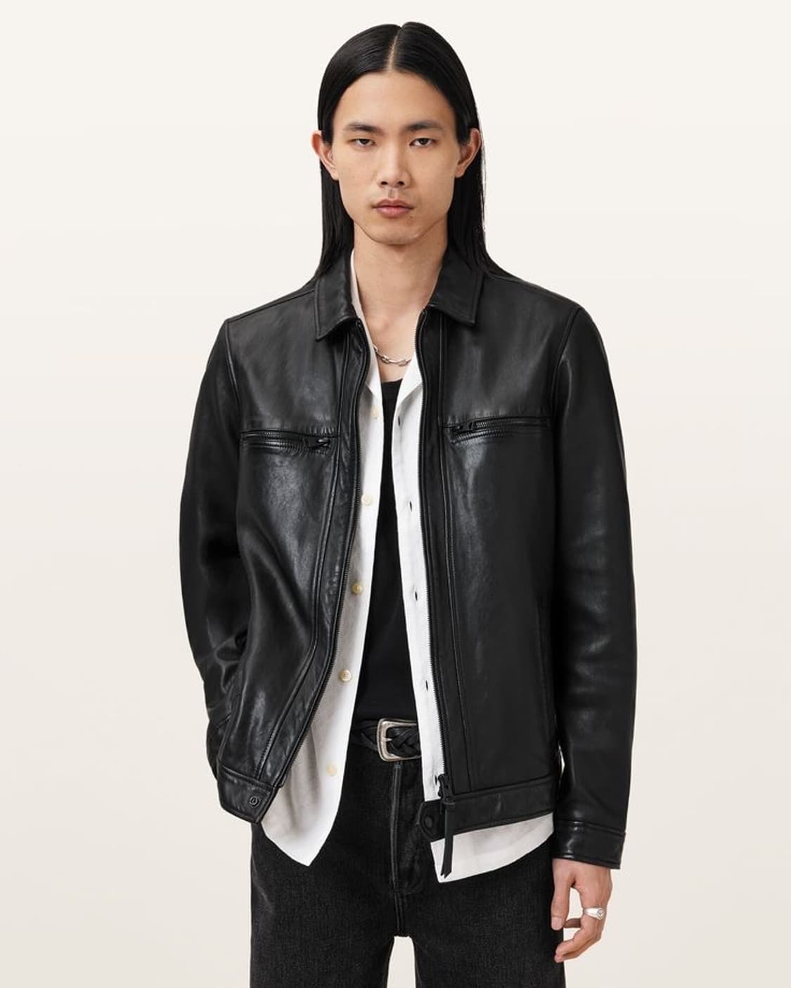 ALLSAINTS LARK LEATHER JACKET XL 상품이미지3