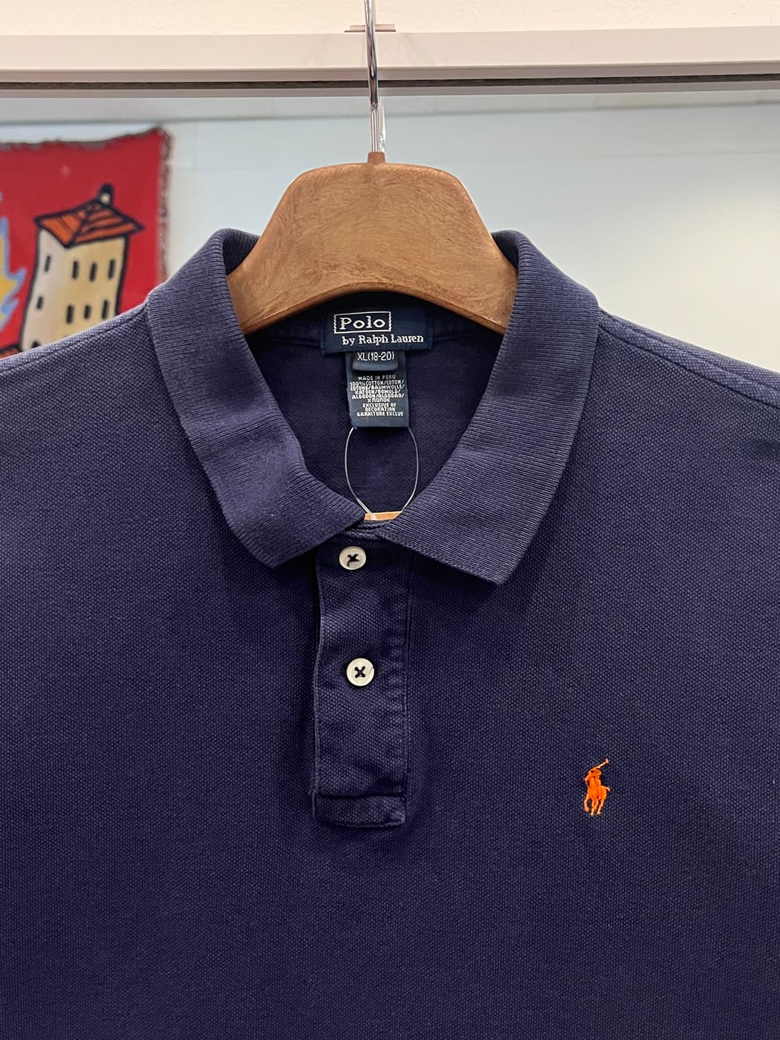 Polo RL 폴로 랄프로렌 카라티 pk 반팔 티셔츠 (navy) 상품이미지2