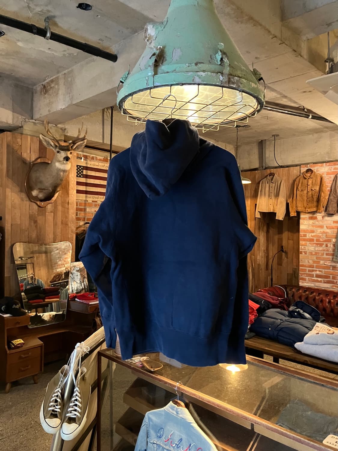 90s USA 빈티지 챔피온 리버스위브 후드 스웻 셔츠 상품이미지3