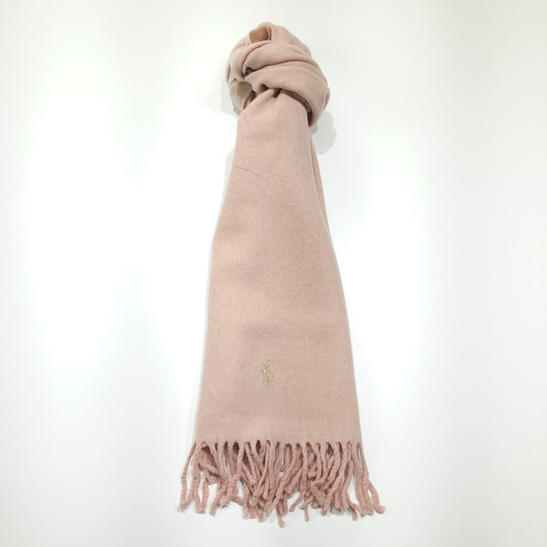 MX653 폴로 00s 이태리판 울 포니자수 라이트핑크 머플러 목도리 상품이미지5