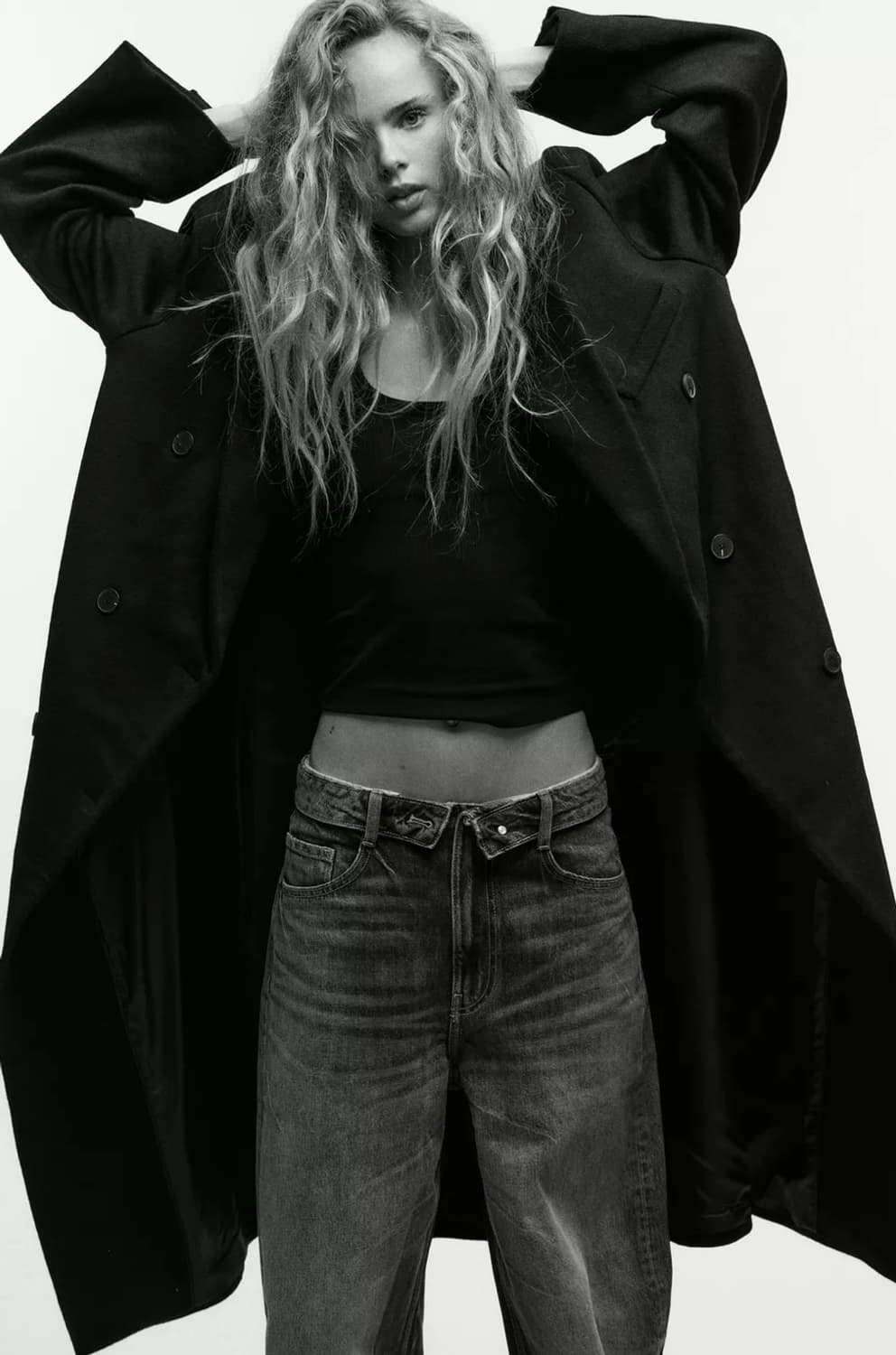 (새상품) ZARA 자라 롱 울코트 상품이미지7