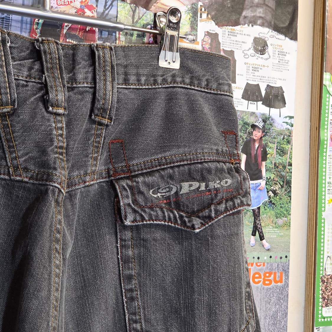 피코 빈티지 카고 그레이 데님 팬츠 상품이미지4