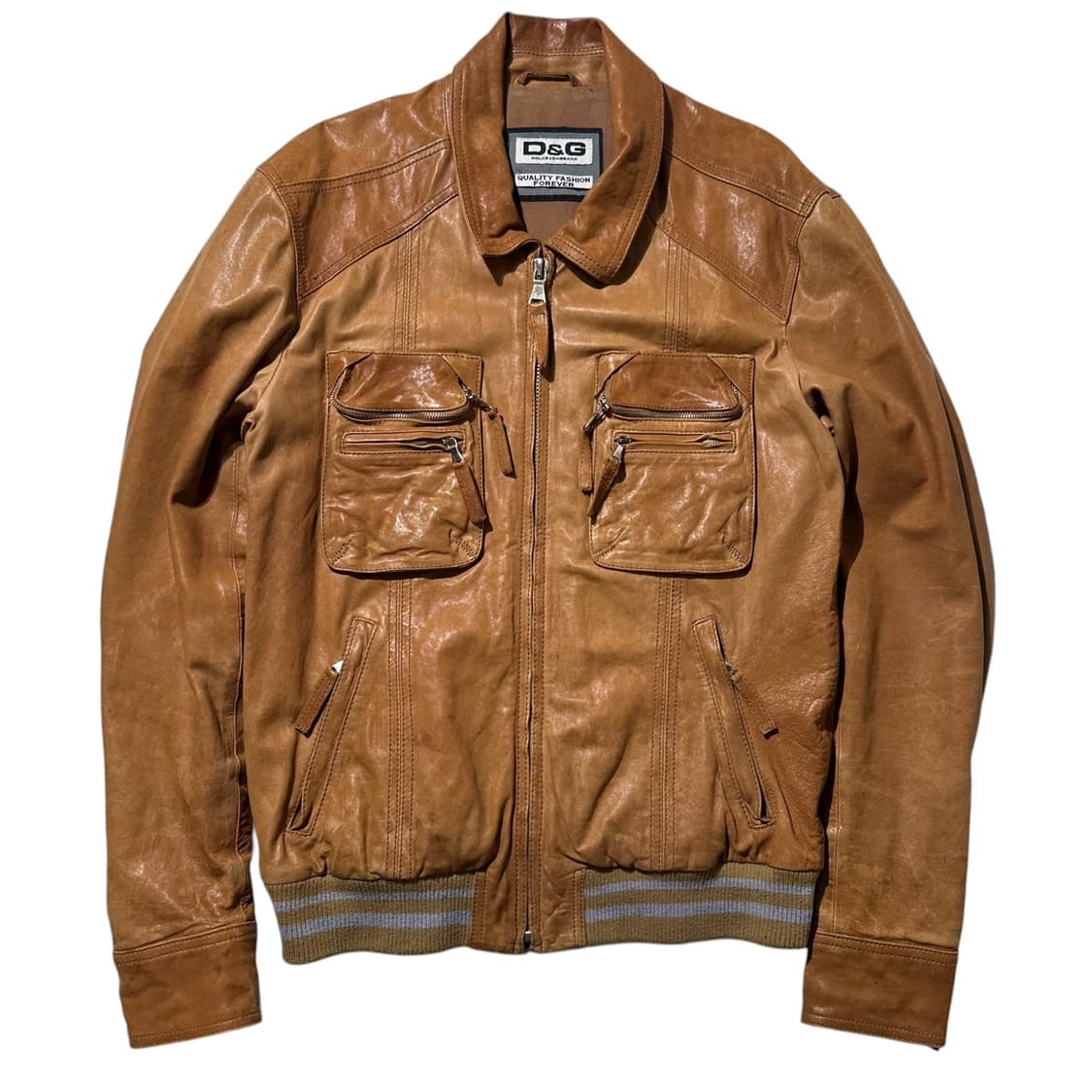 돌체 앤 가바나 D&G 레더 블루종 자켓 상품이미지1