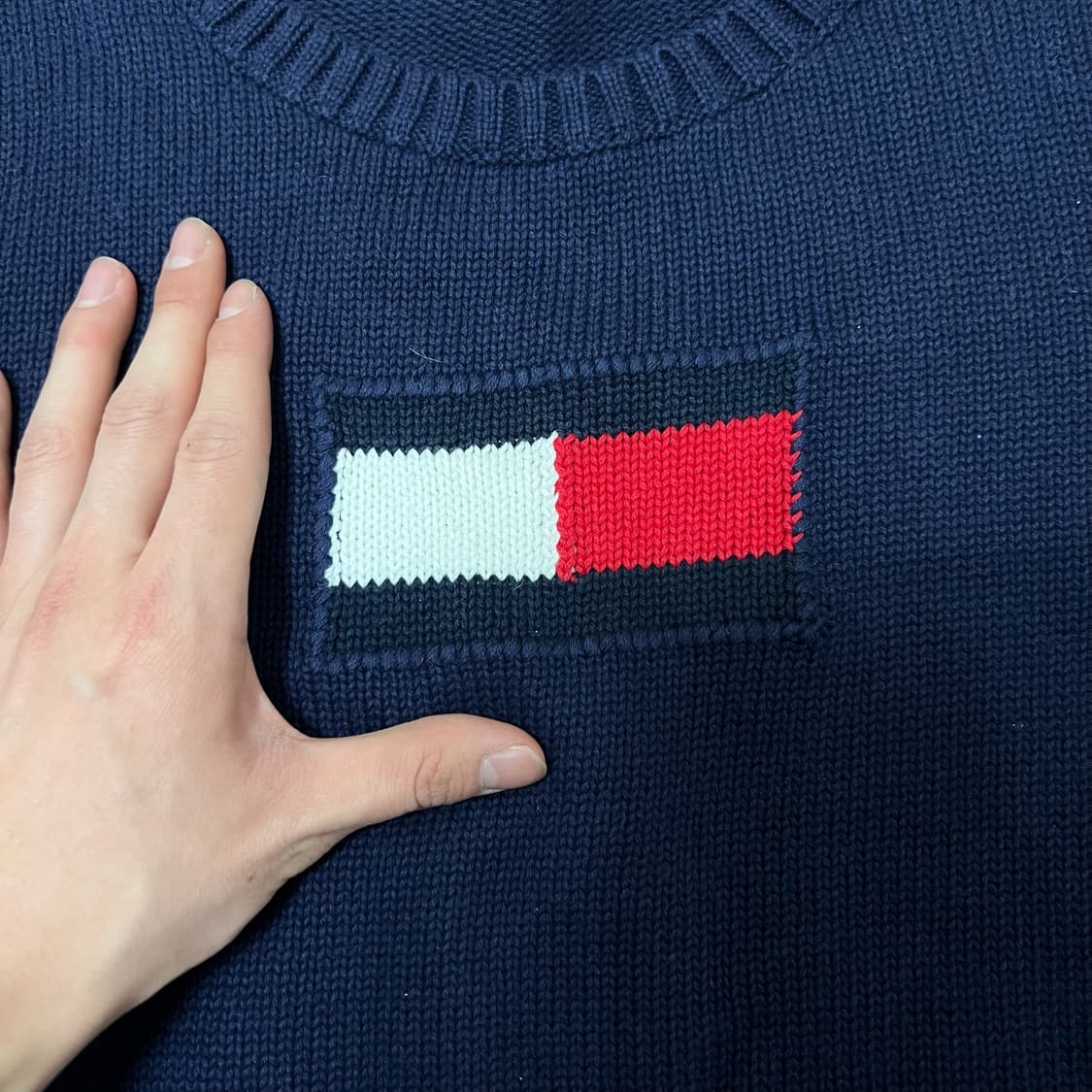 타미힐피거 빅로고 라운드 니트 M/95  상품이미지4