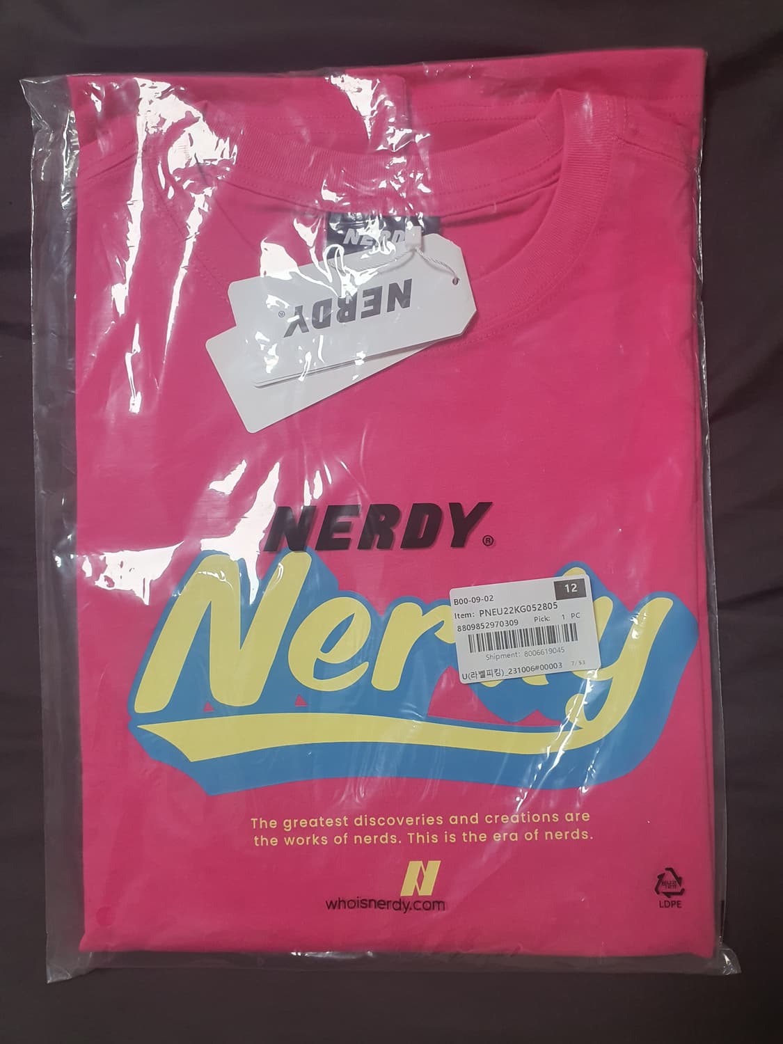 널디 22ss 핑크 반팔 티셔츠  상품이미지2