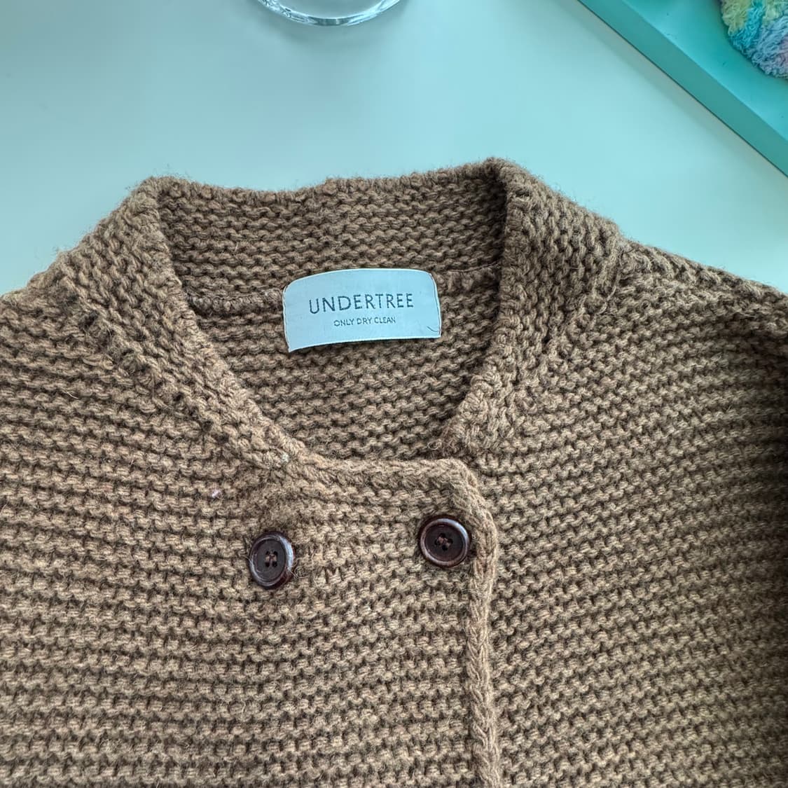 브라운 더블단추 니트 가디건 상품이미지9