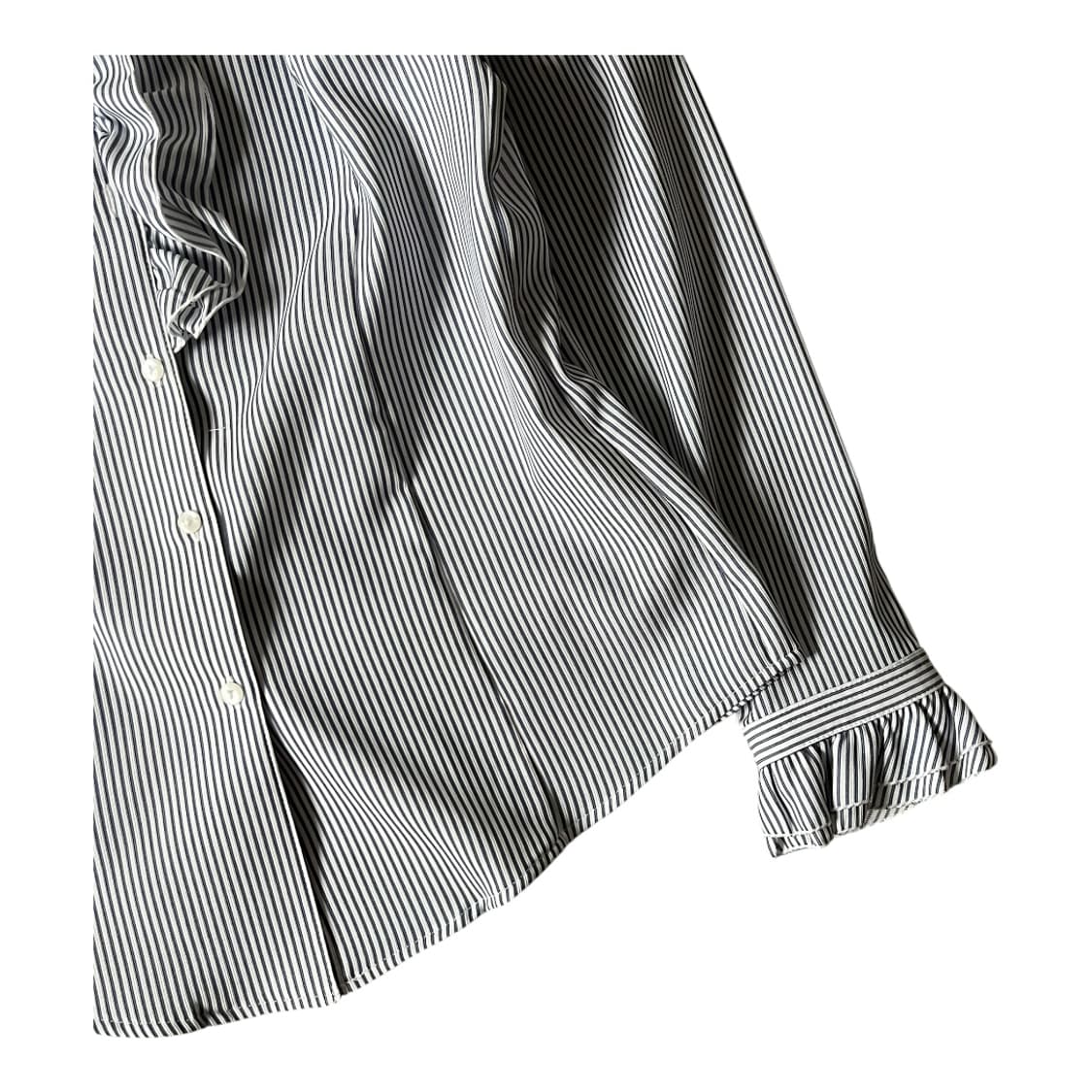 Japanese Vintage . 스트라이프 프릴 블라우스 상품이미지3