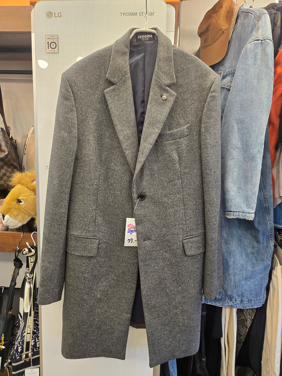 [쿨거환영]Renoma  Homme 남성 캐시미어 10% 혼방 울 코트  상품이미지1