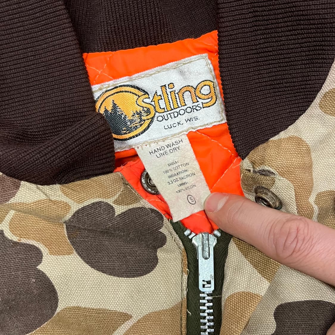 80s 빈티지 덕카모 헌팅 자켓 (100) 상품이미지5