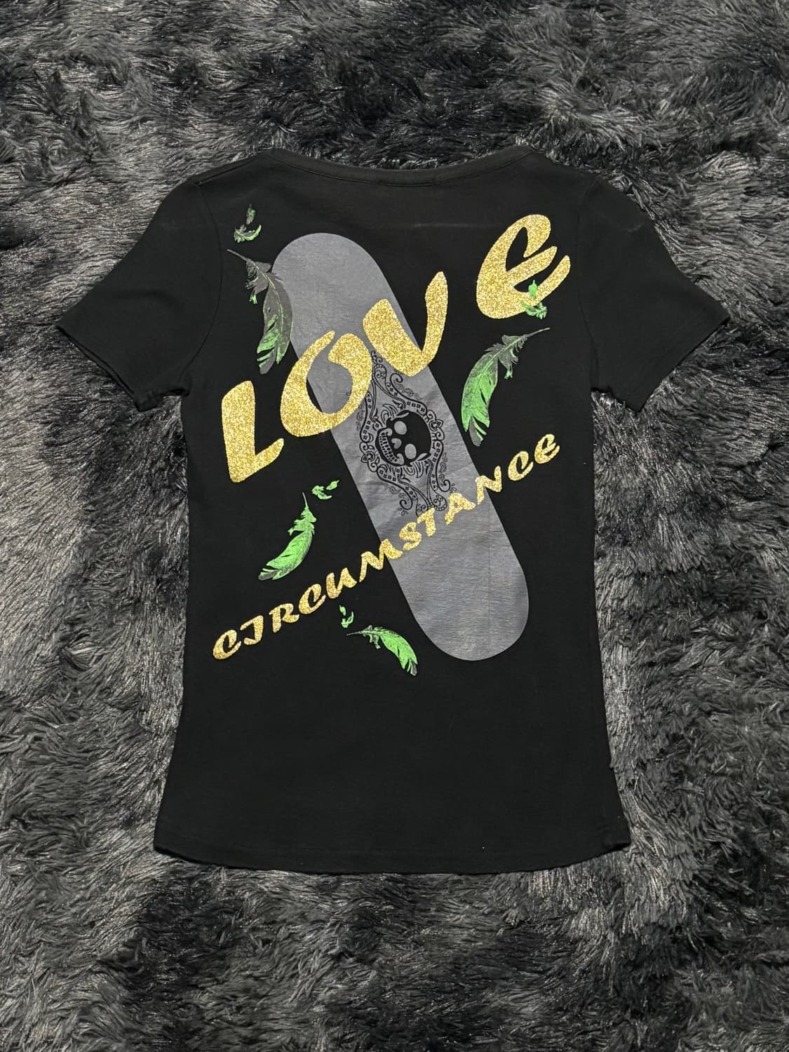 M.K.R. 스컬 레이스 레터링 반팔 티셔츠 상품이미지4