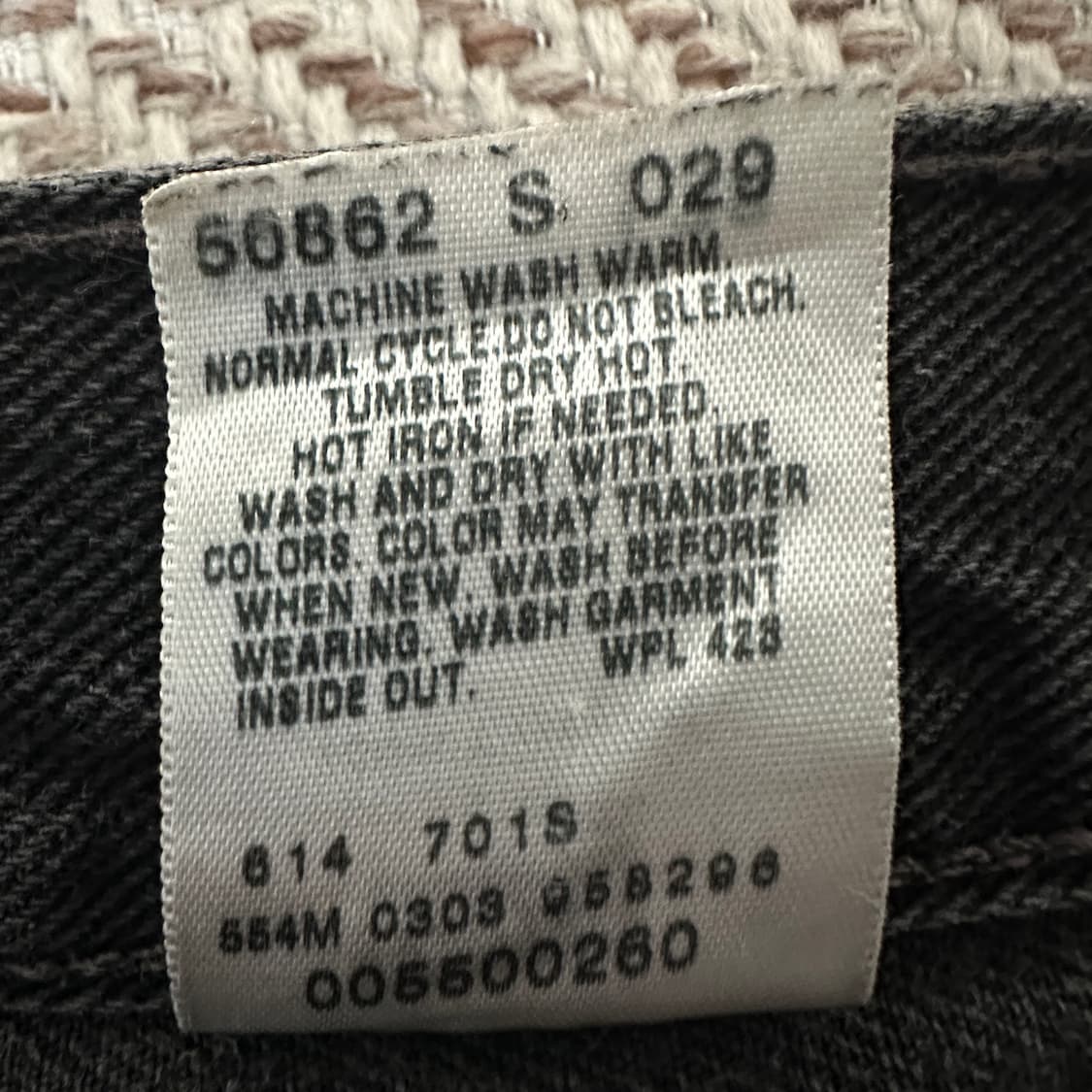 LEVI'S 550 00's usa made black jeans 상품이미지5