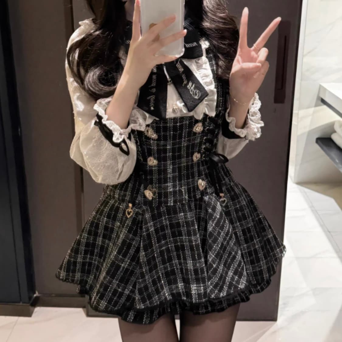 LIZLISA 리즈리사 메시지 트위드 셋업 상품이미지3