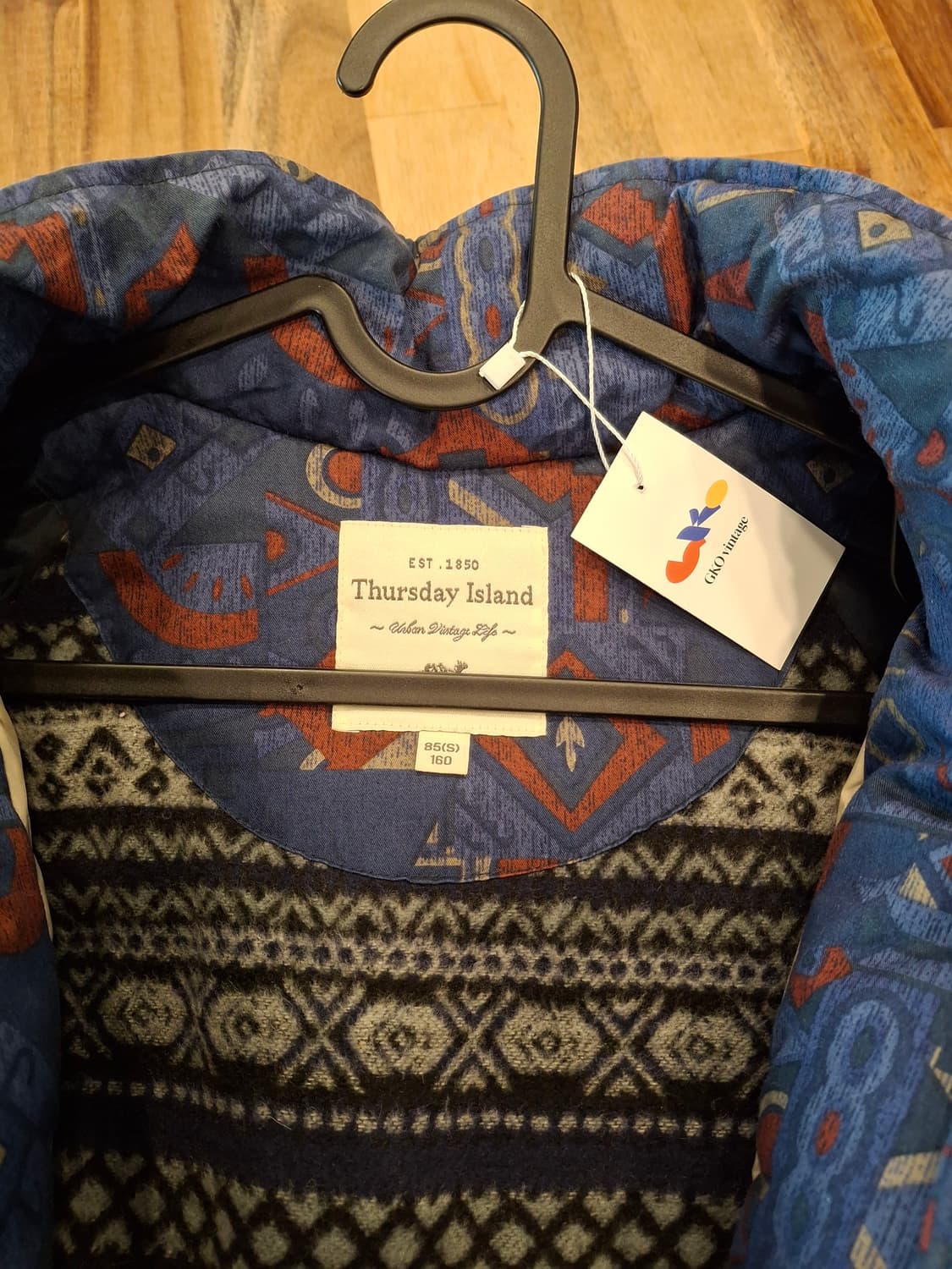 (마지막특가) 써스데이아일랜드 패턴 후드퍼 패딩 코트s 상품이미지4