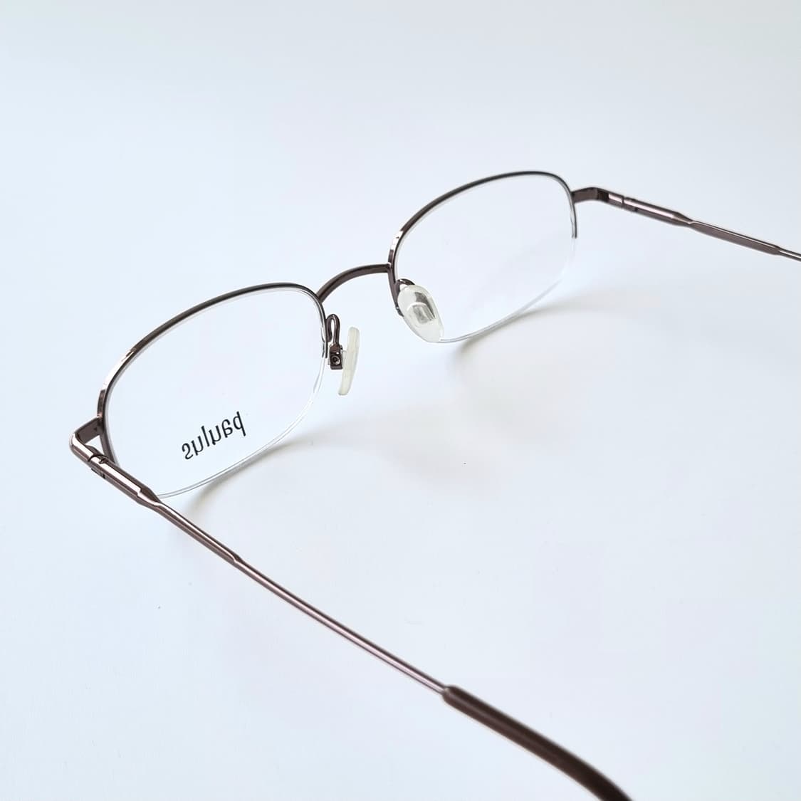 데드스탁  클래식 브라운 반무테 안경테 상품이미지4