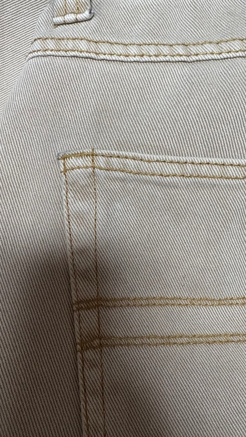 [M] 호이테 벤 와이드 데님 베이지 상품이미지6