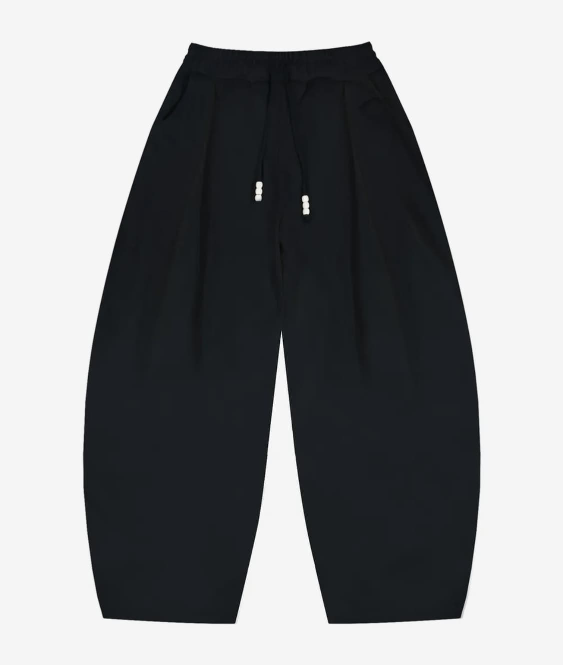 도트 핀턱 스웻 벌룬 팬츠 (BLACK) 상품이미지1