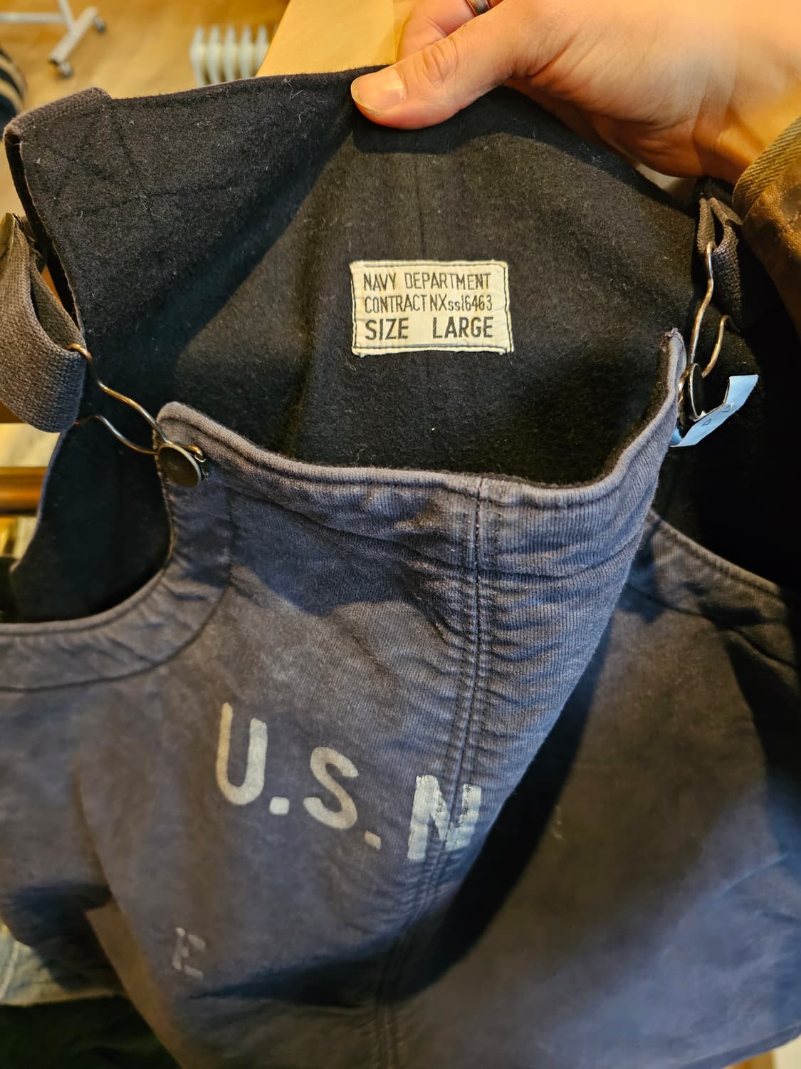 40's WW2 미해군 덱 오버롤 네이비 L사이즈 상품이미지6