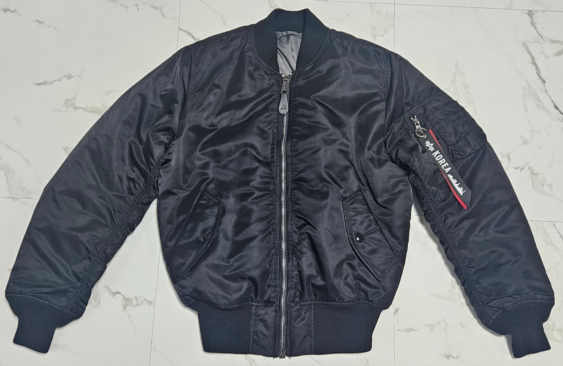 (사이즈 S) 알파인더스트리 MA-1 플라이트 자켓 블랙(건메탈라이닝) 상품이미지1