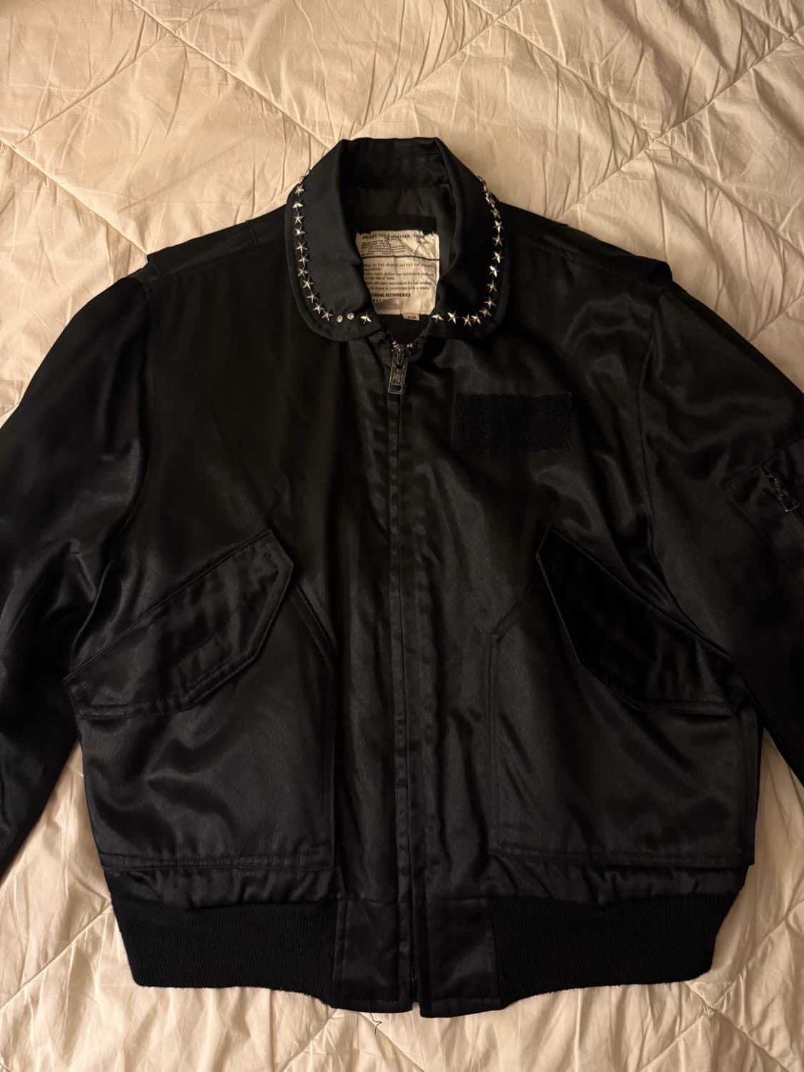 80s 미군 리워크 스터드 봄버 자켓 상품이미지1