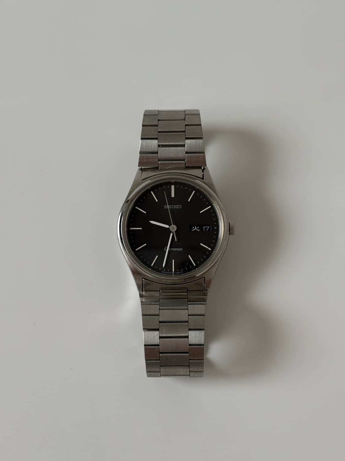 1980s Chronos Black Dial Silver Quartz 상품이미지1