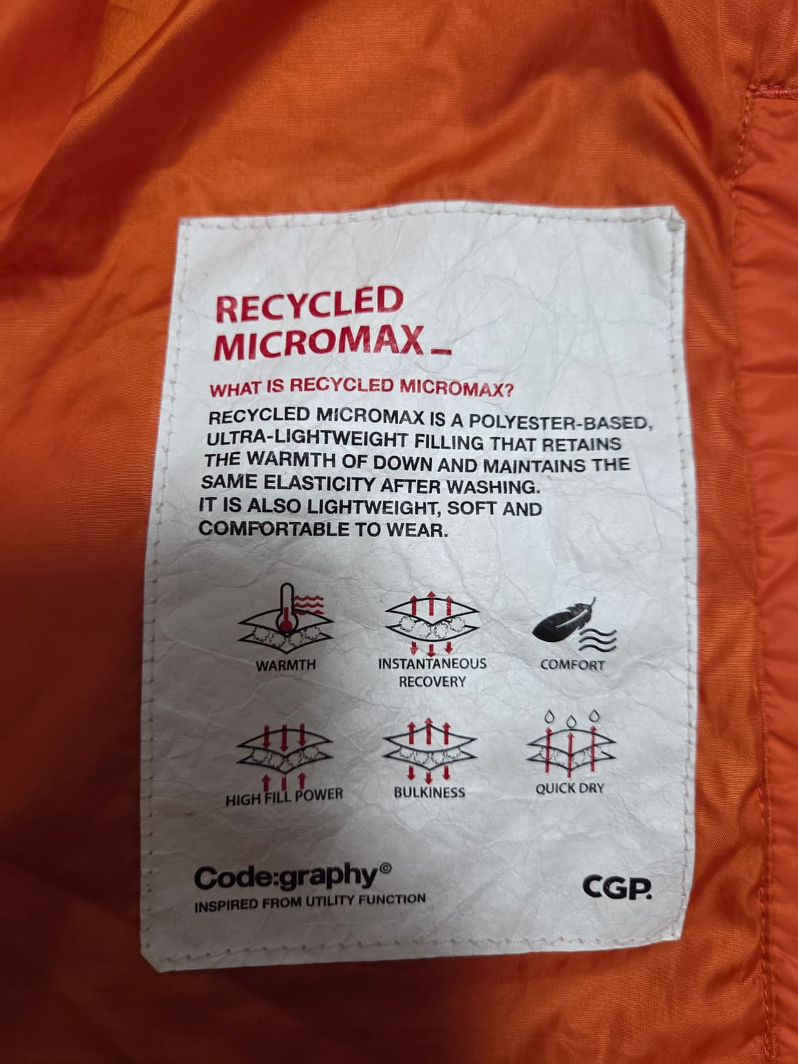 코드그라피 하이넥 리치포켓 패딩 상품이미지10