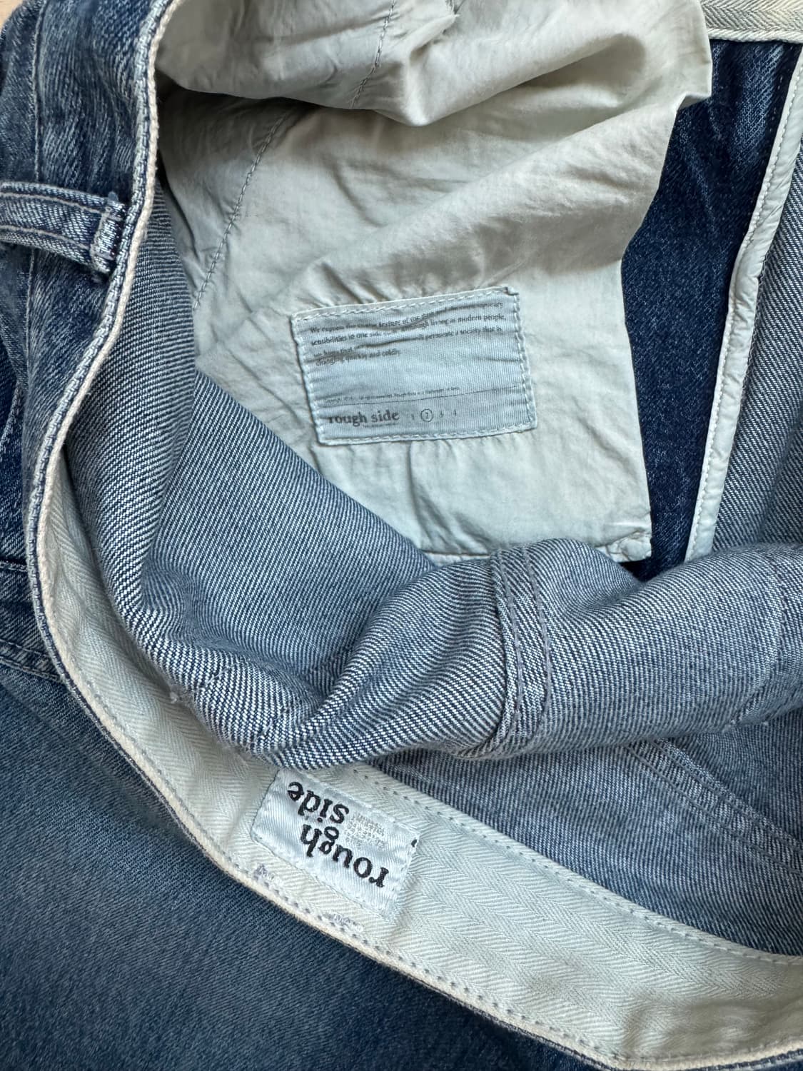 러프사이드 Drape Denim Pants Light Blue 상품이미지3