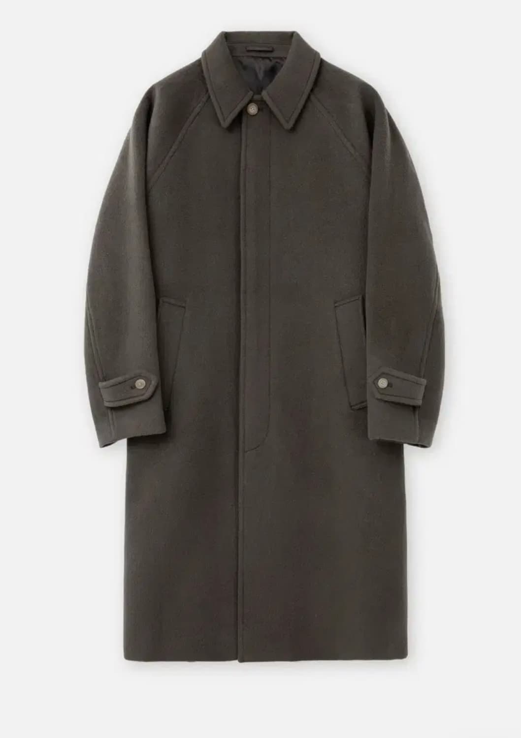 [4] 브라운야드 24fw 발마칸 코트 올리브 그레이 상품이미지1