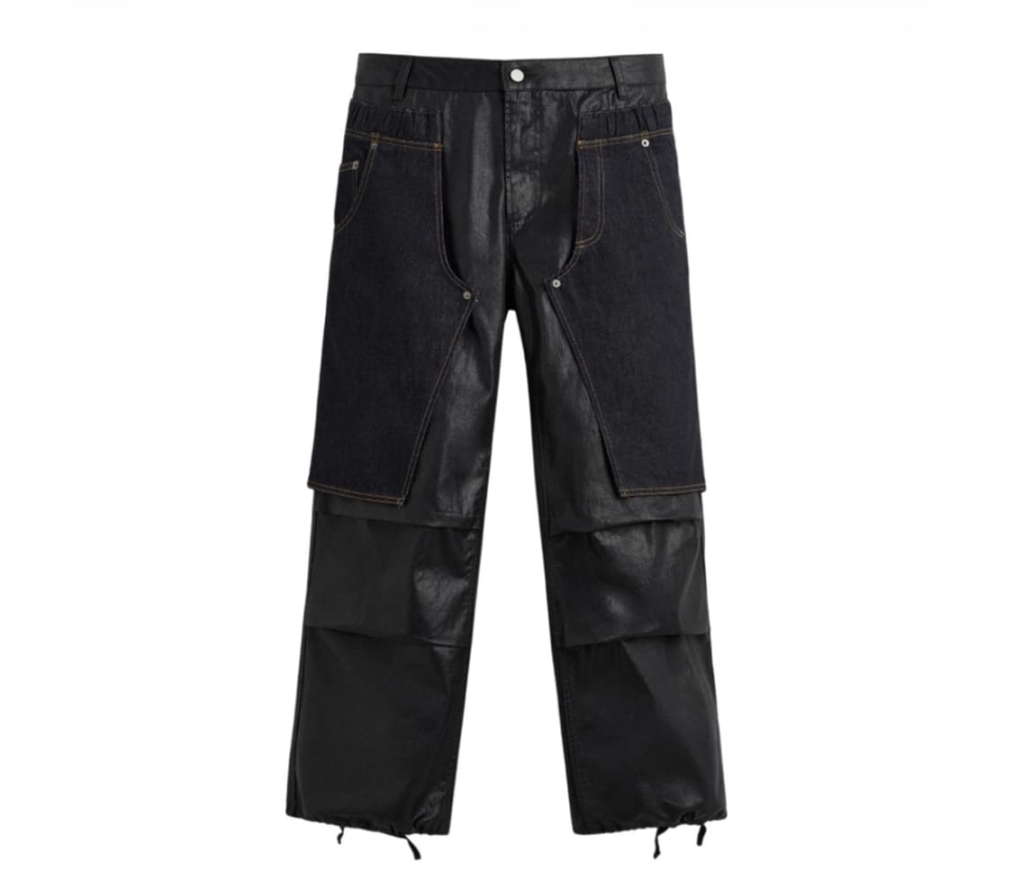 자라 x 앤더슨벨 컴바인드 레이어드 진 블랙 상품이미지1