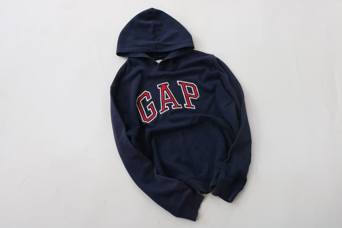 GAP 갭 페이딩 빈티지 빅로고 네이비 후드티 (L) 상품이미지2