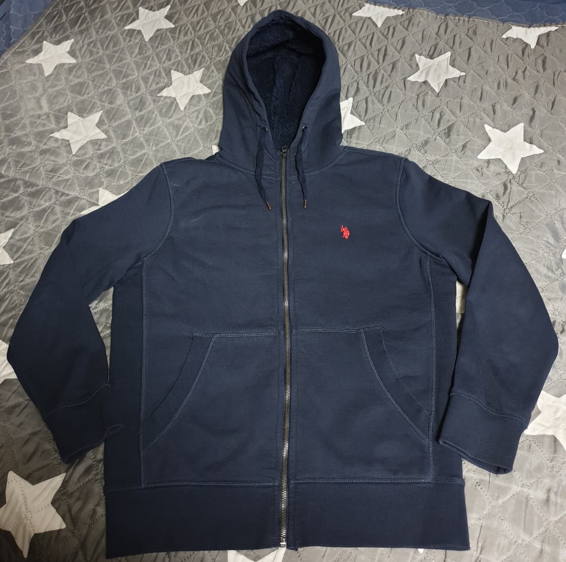 US 폴로아센 안감보아털 후드집업 네이비 (L) 상품이미지1