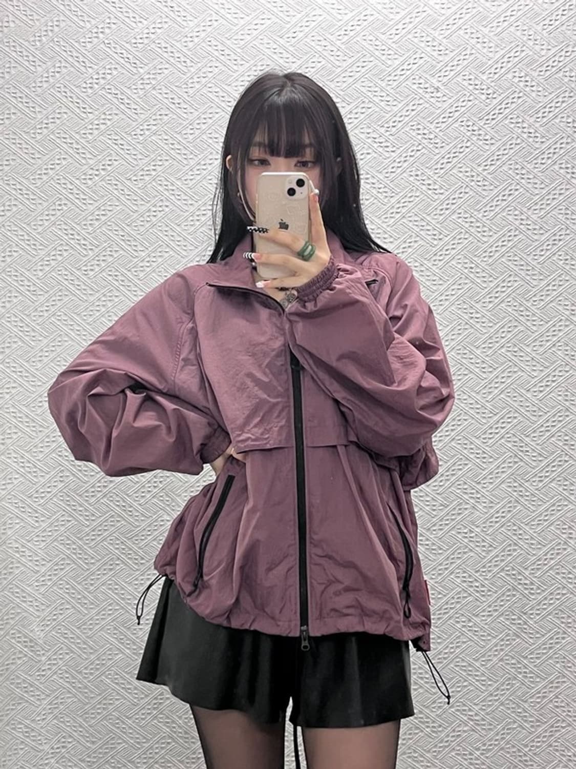 유니폼브릿지 올드스쿨 빈티지 포도퍼플 바람막이 자켓 L C10192 상품이미지2