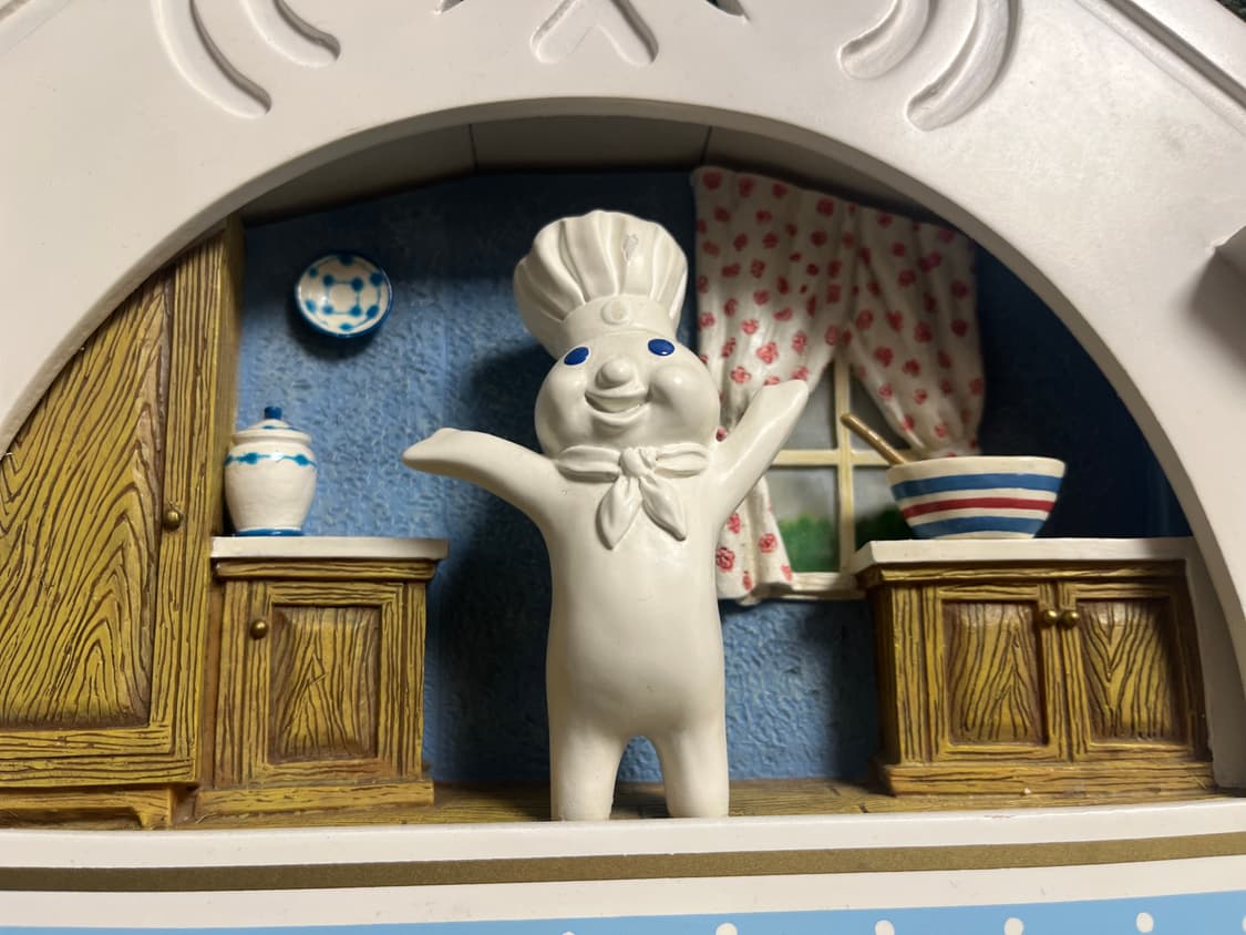 필스버리 도우보이 콜렉터 우드 클락 벽시계 빈티지 상품이미지6