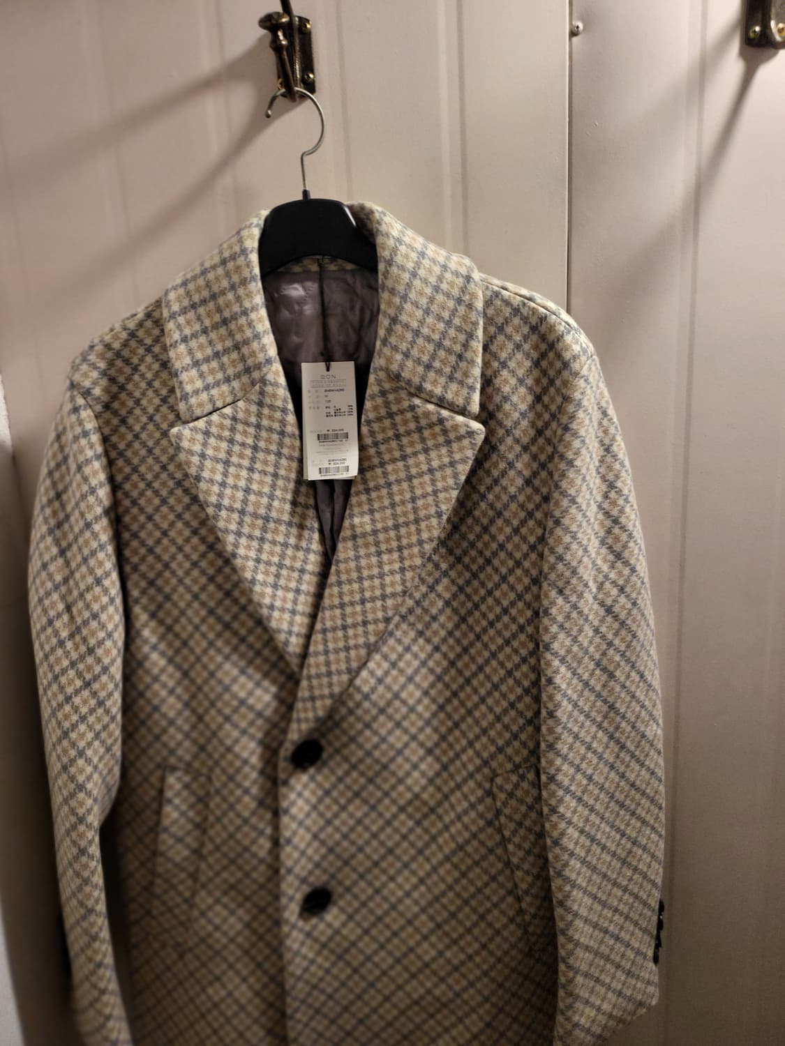 [100]BON 본 체크 롱코트  새상품 상품이미지2