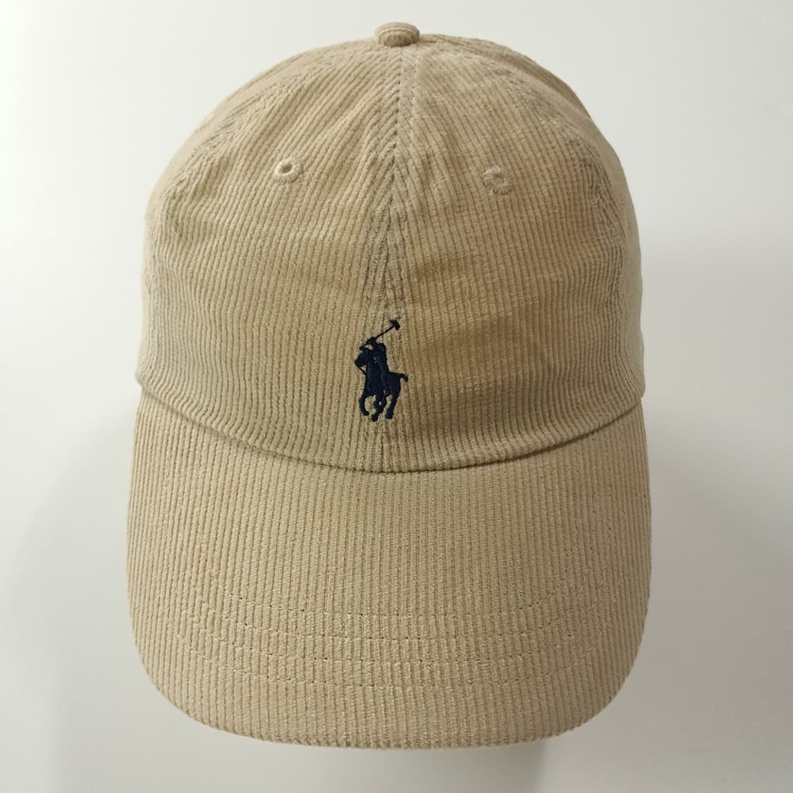 CK422 L 폴로 코듀로이 포니자수 베이지 볼캡 모자 상품이미지3