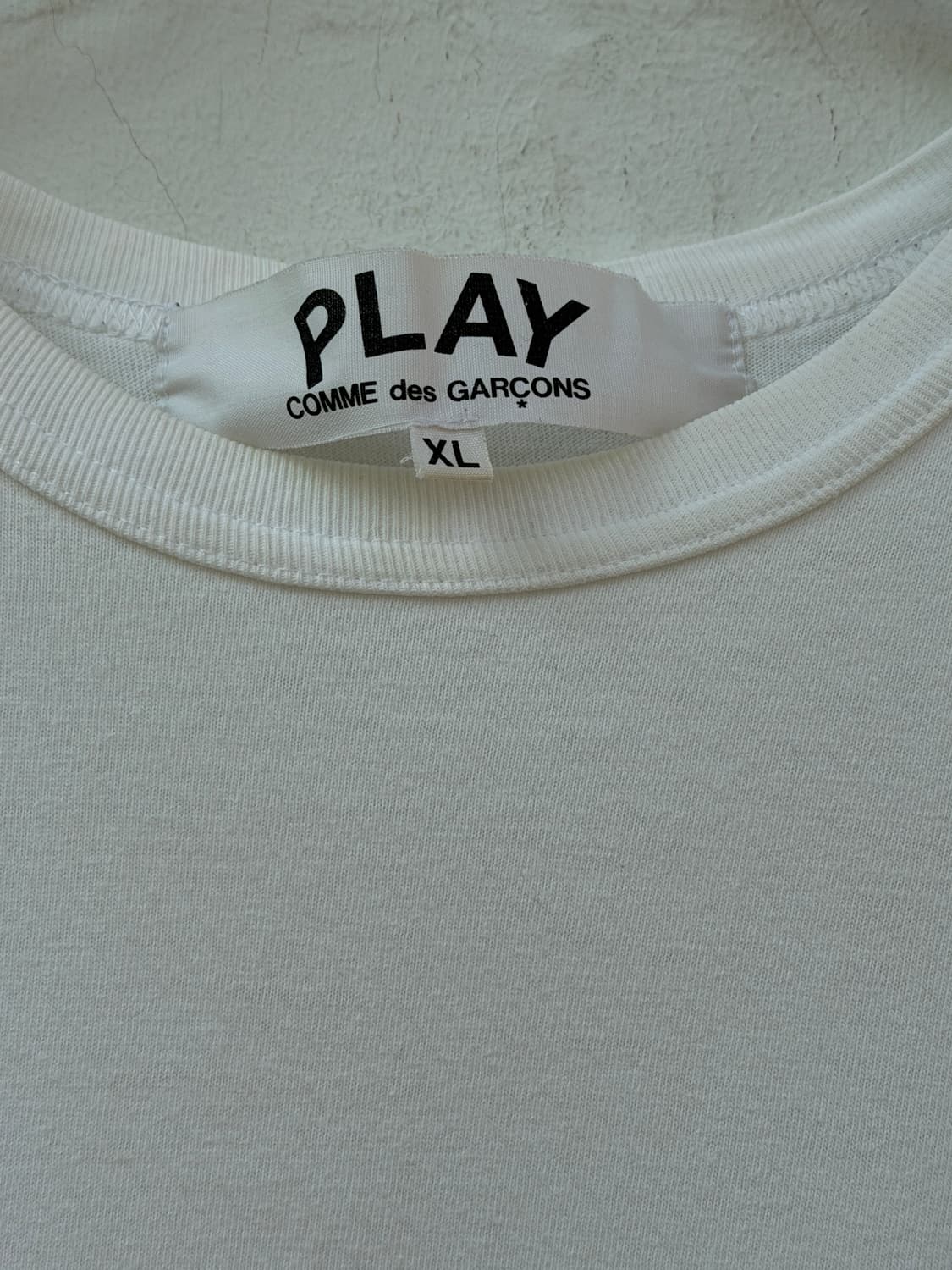 Play Comme des Garcons x CDG 화이트 반팔티 XL 상품이미지2