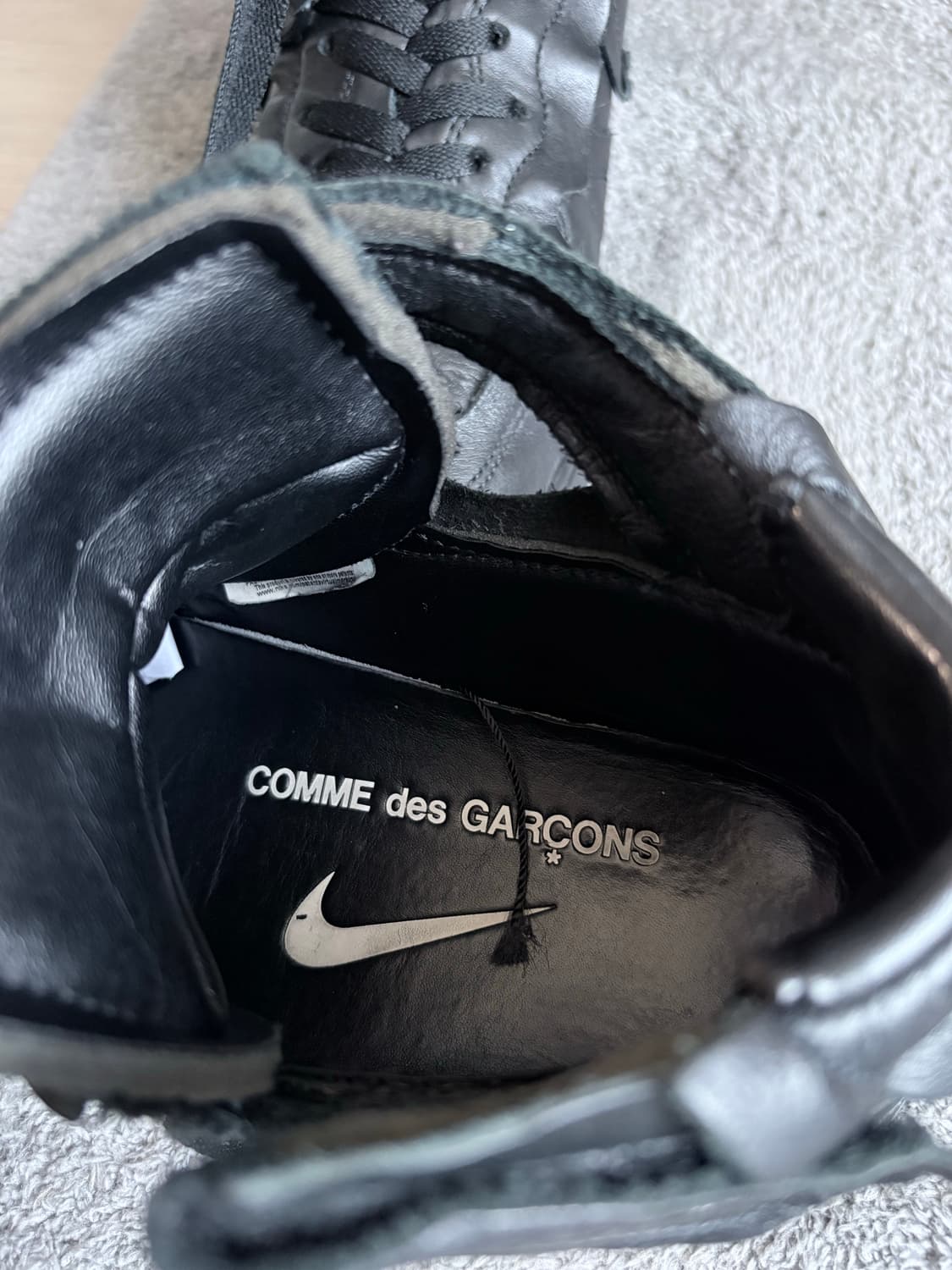 (270) 꼼데가르송 x 나이키 에어포스 블랙 상품이미지7