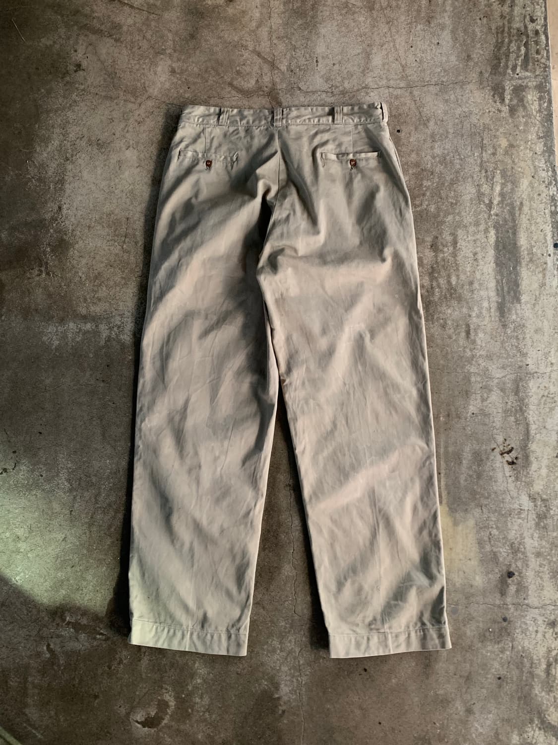 50s 미군 코튼 트윌 카키 트라우저 상품이미지2