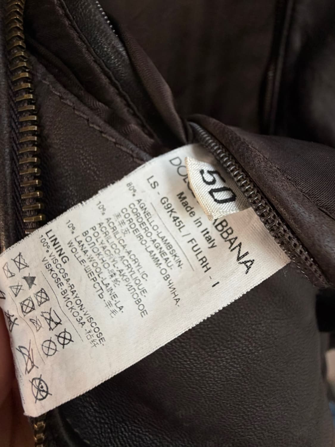 돌체앤가바나 플라이트 레더 봄버 자켓  상품이미지6