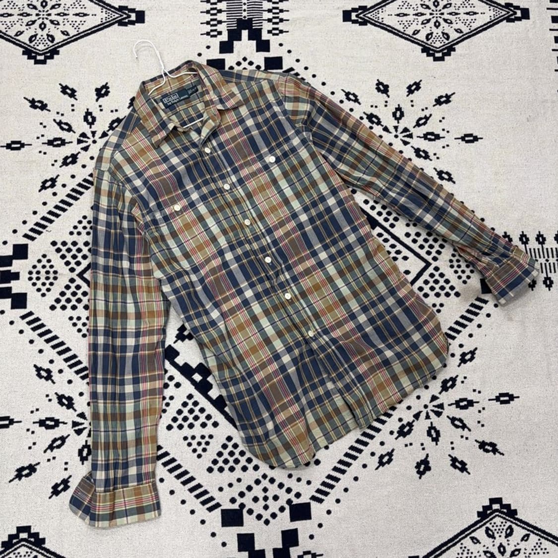 폴로 랄프로렌 투포켓 빈티지 체크 셔츠 S P00033 상품이미지1