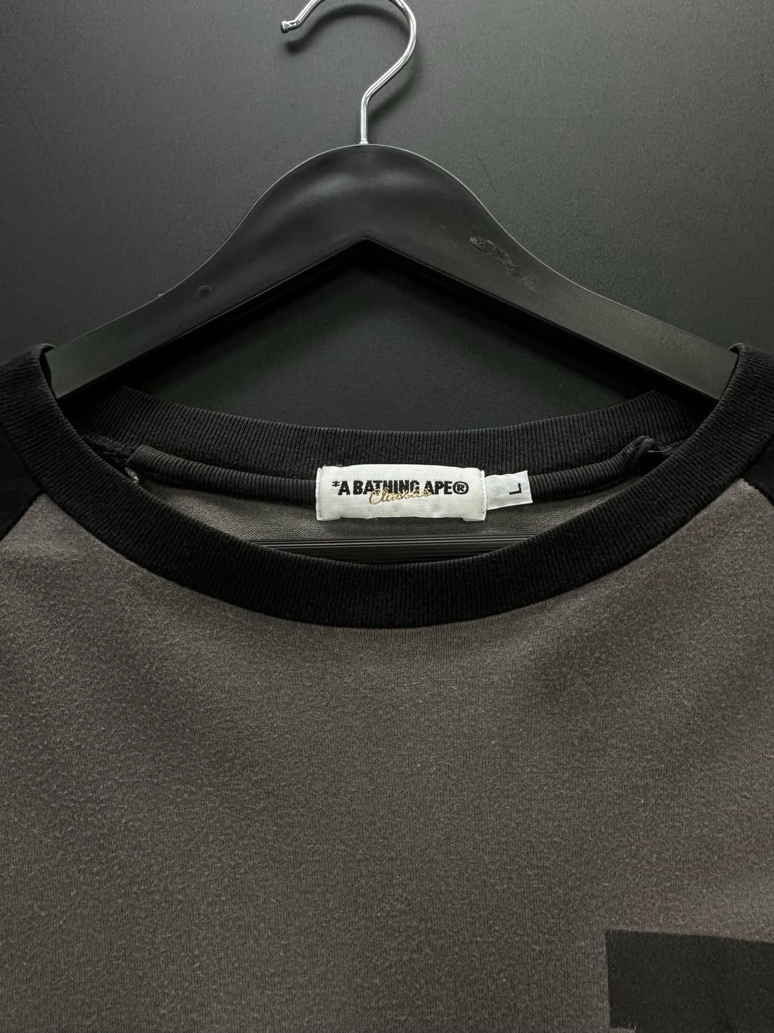 베이프 스타 래글런 티셔츠 차콜블랙 상품이미지7