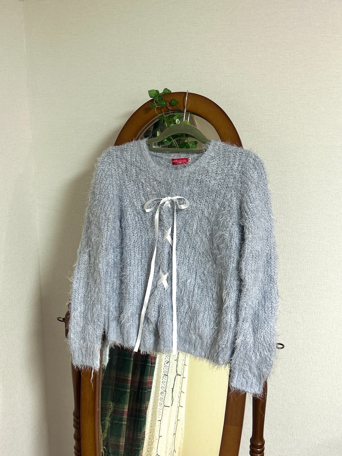 리본 앙고라 니트 상품이미지1