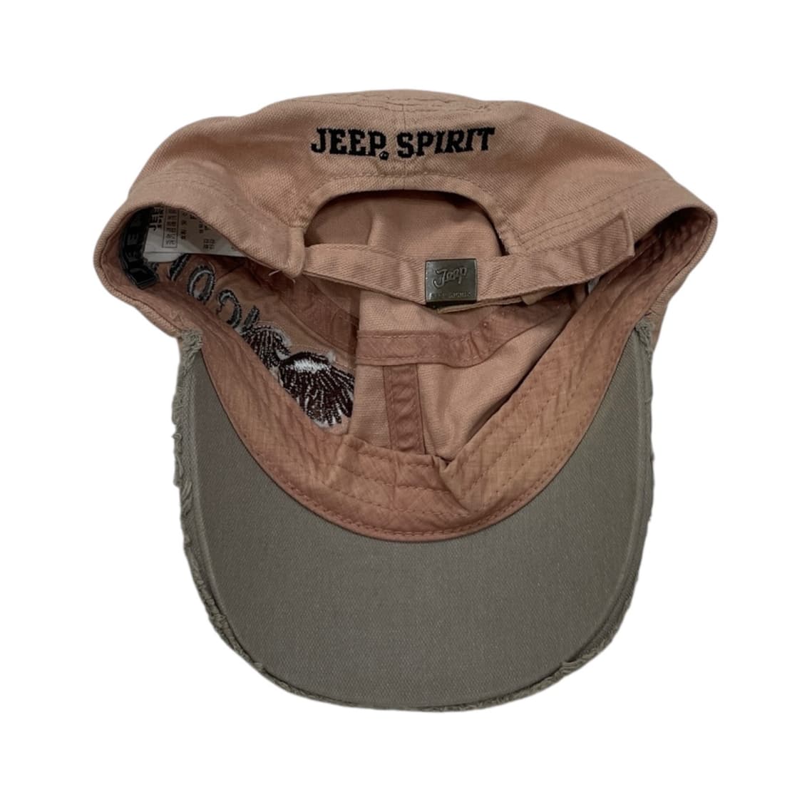 JEEP 지프 Y2K 펑크 데미지 살구핑크 볼캡 모자 상품이미지3