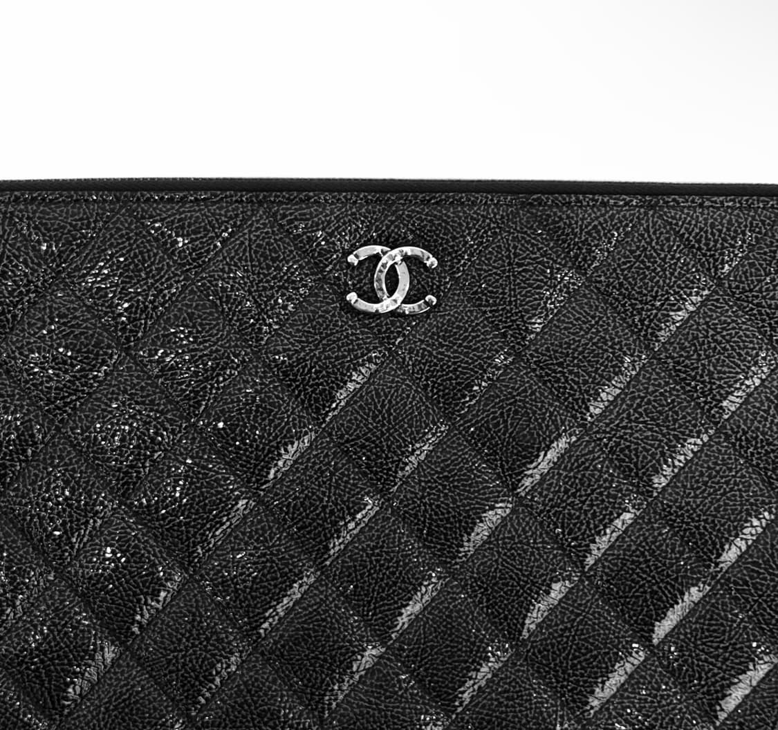 Chanel 샤넬 여성 달라스 링클 은장 페이던트 클러치 블랙 라지 상품이미지3