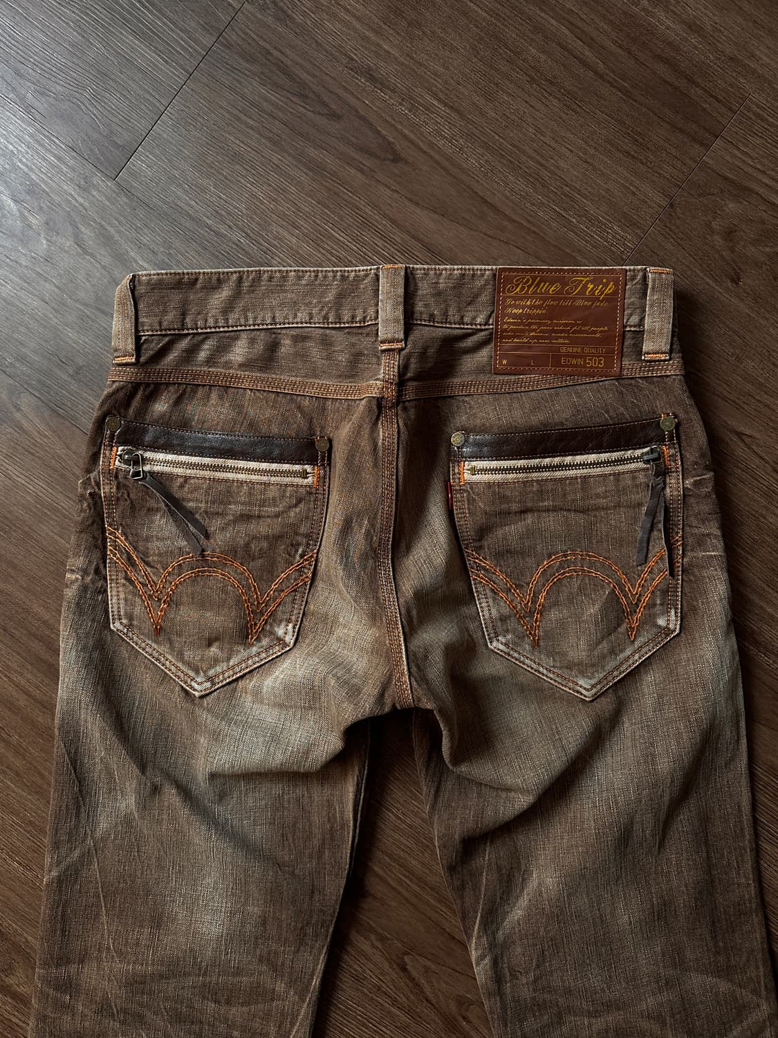 Edwin Blue Trip 503 레더 워시드 진 상품이미지10