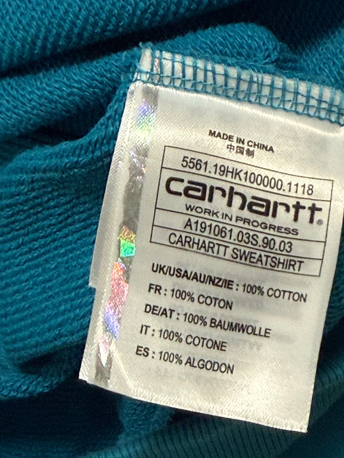 칼하트 맨투맨 파맨 M 상품이미지5