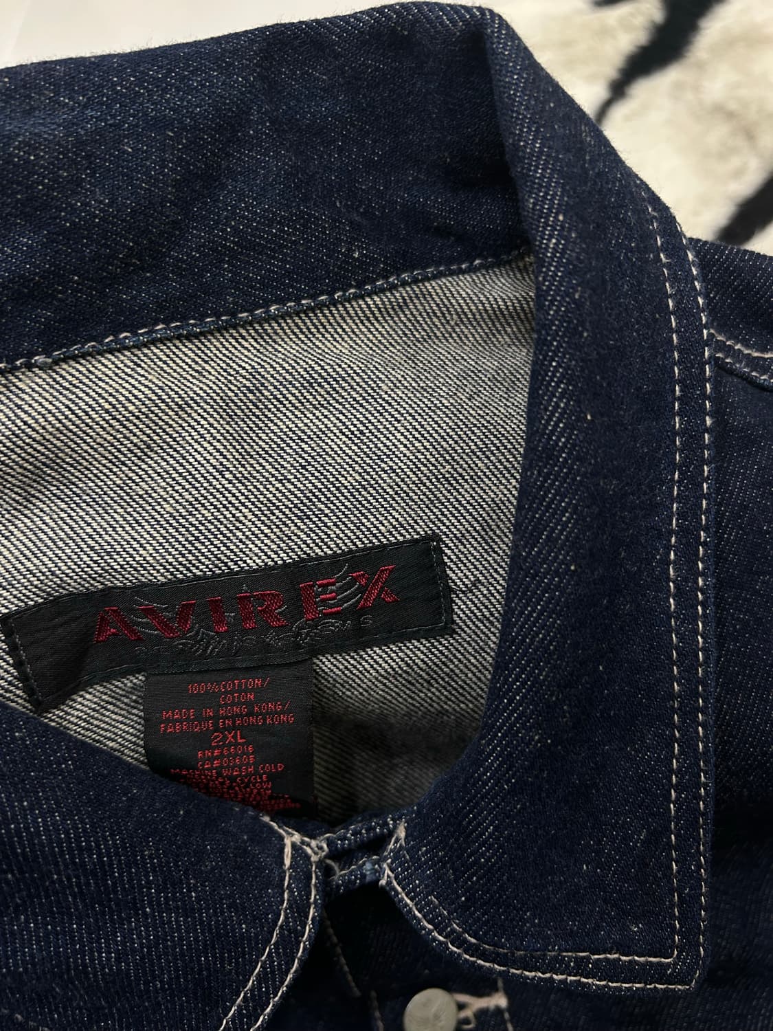 [2XL]Avirex 데님 자켓/진청 상품이미지5