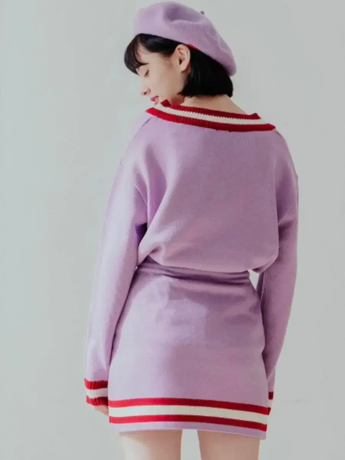 급처) 하트클럽 니트 투피스 리본 데일리 상품이미지2